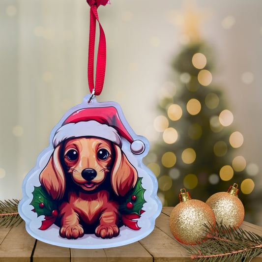 Acrylic Pet ornament, Christmas Ornament, Pet Memorial Ornament,Christmas Photo Ornament, Pet Portrait