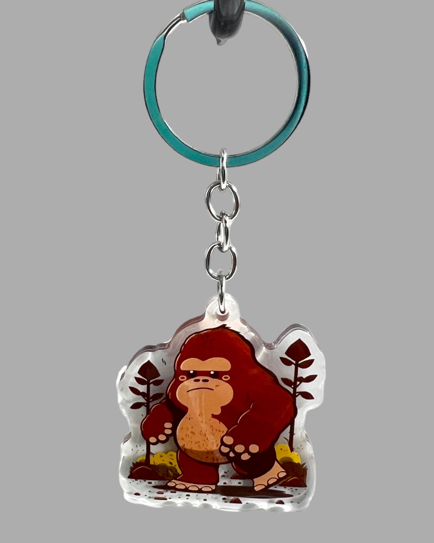 Sasquatch Acrylic Keychain, Wildlife Cute kawaii memorial ornament, pet portrait charm, backpack fob, dad car décor, stocking stuffer, birthday gift