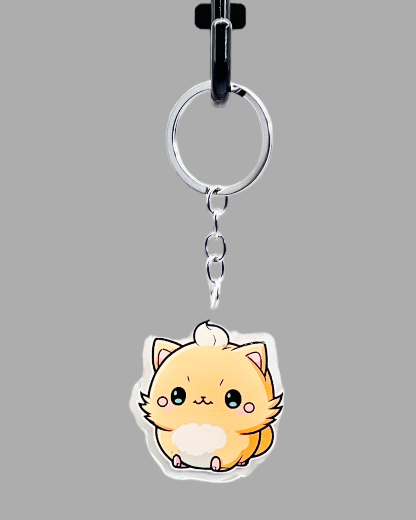 Alcapa Acrylic keychain, farm animal Cute kawaii memorial ornament, pet portrait charm gift  backpack fob, dad car décor, first day of school gift