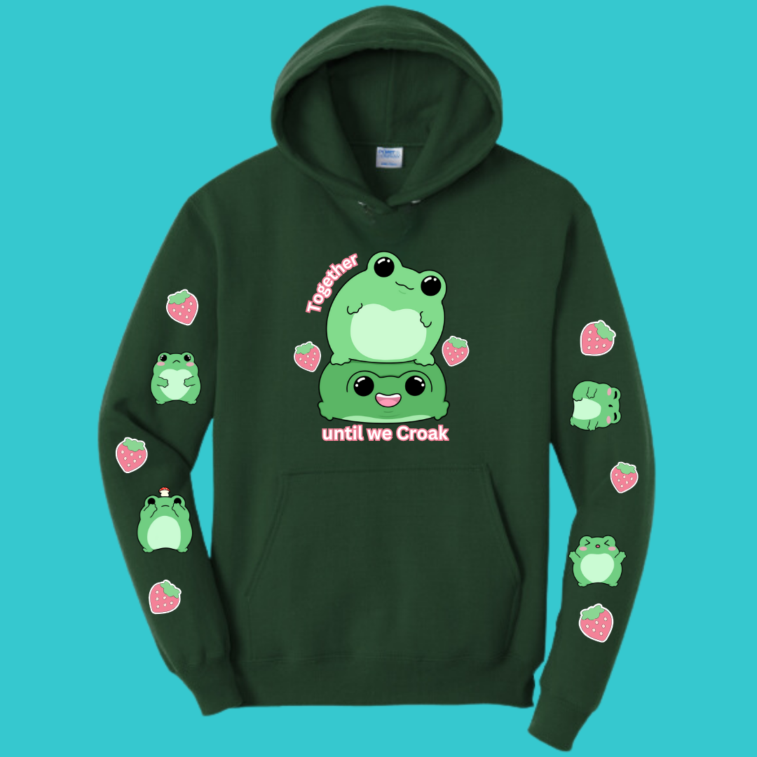 Unisex Kawaii Frog  Sweater Hoodie  : Perfect Mother's Day Gift & Fall Winter Essential  .  Trendy, Unisex Style for Your Best Friend's Wardrobe