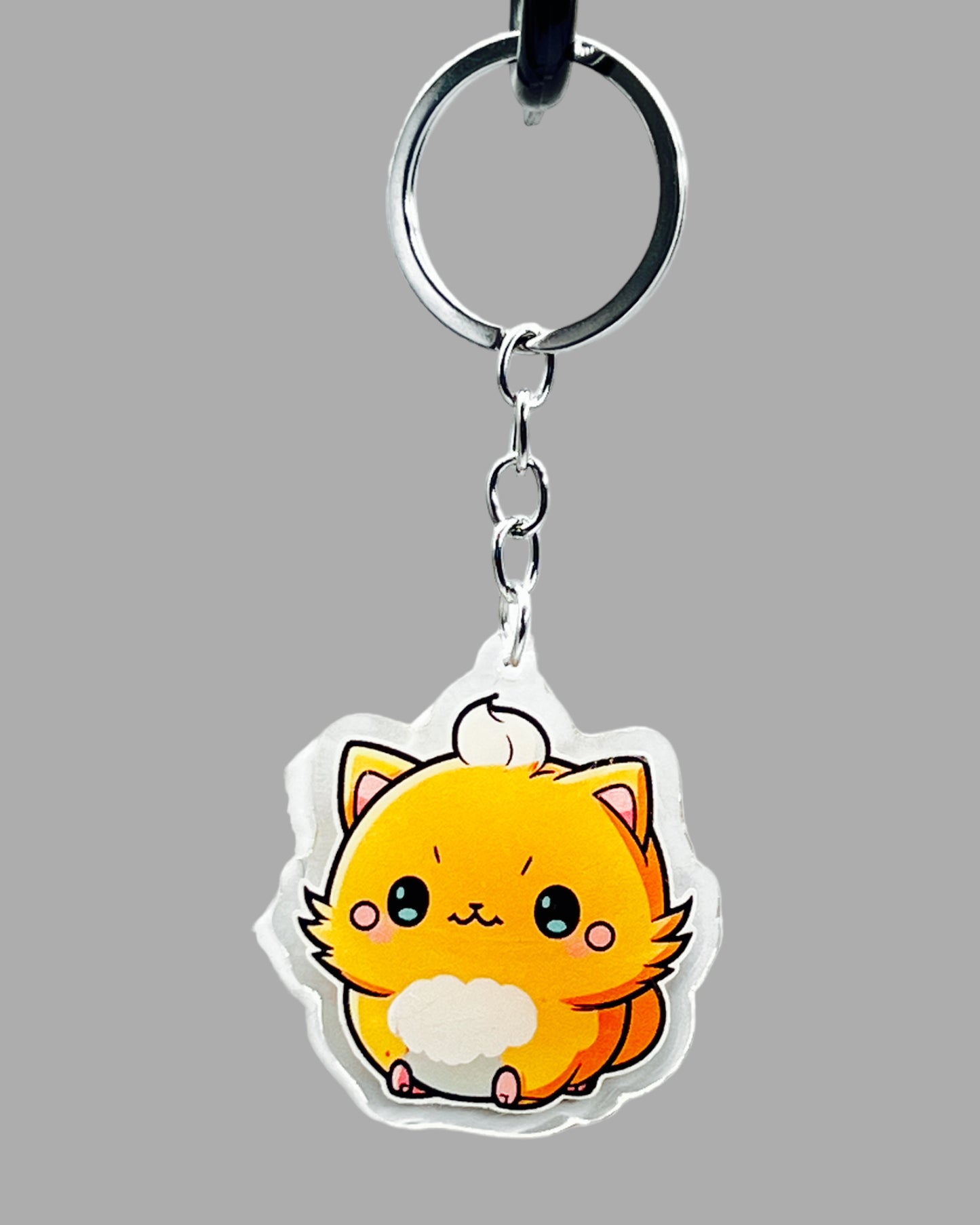 Alcapa Acrylic keychain, farm animal Cute kawaii memorial ornament, pet portrait charm gift  backpack fob, dad car décor, first day of school gift