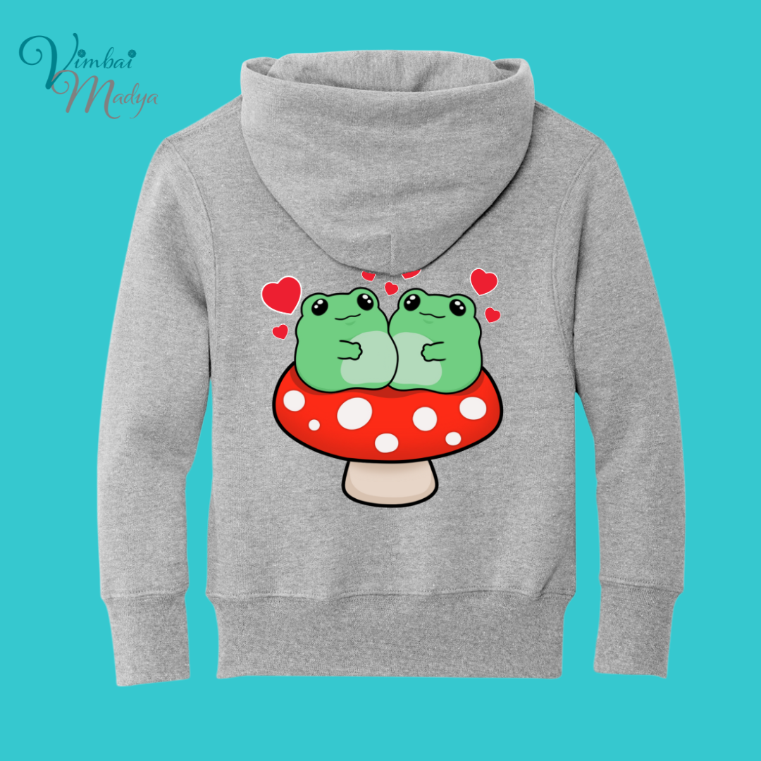 Youth Frog Mushroom Psychedelic  Kawaii Frog Sweater Hoodie :  frog and toad couples Gift & Fall Winter Essential  .  Style for Your Best Friend