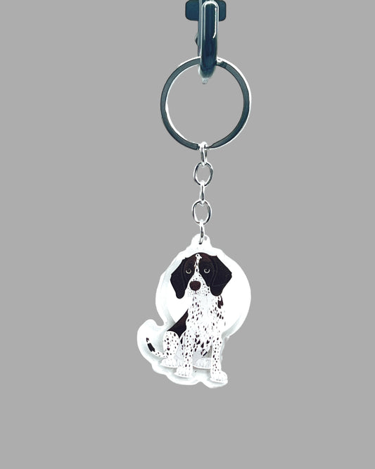 Dog  Acrylic Keychain Cute kawaii memorial ornament, pet portrait charm gift  backpack photo fob, dad car décor, dog mom gift