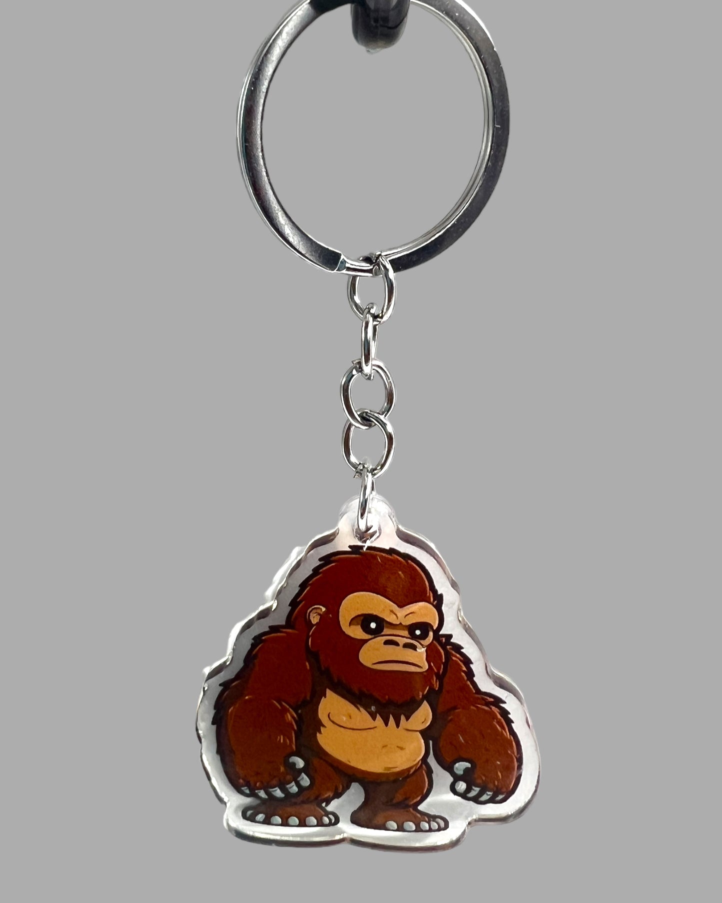 Sasquatch Acrylic Keychain, Wildlife Cute kawaii memorial ornament, pet portrait charm, backpack fob, dad car décor, stocking stuffer, birthday gift