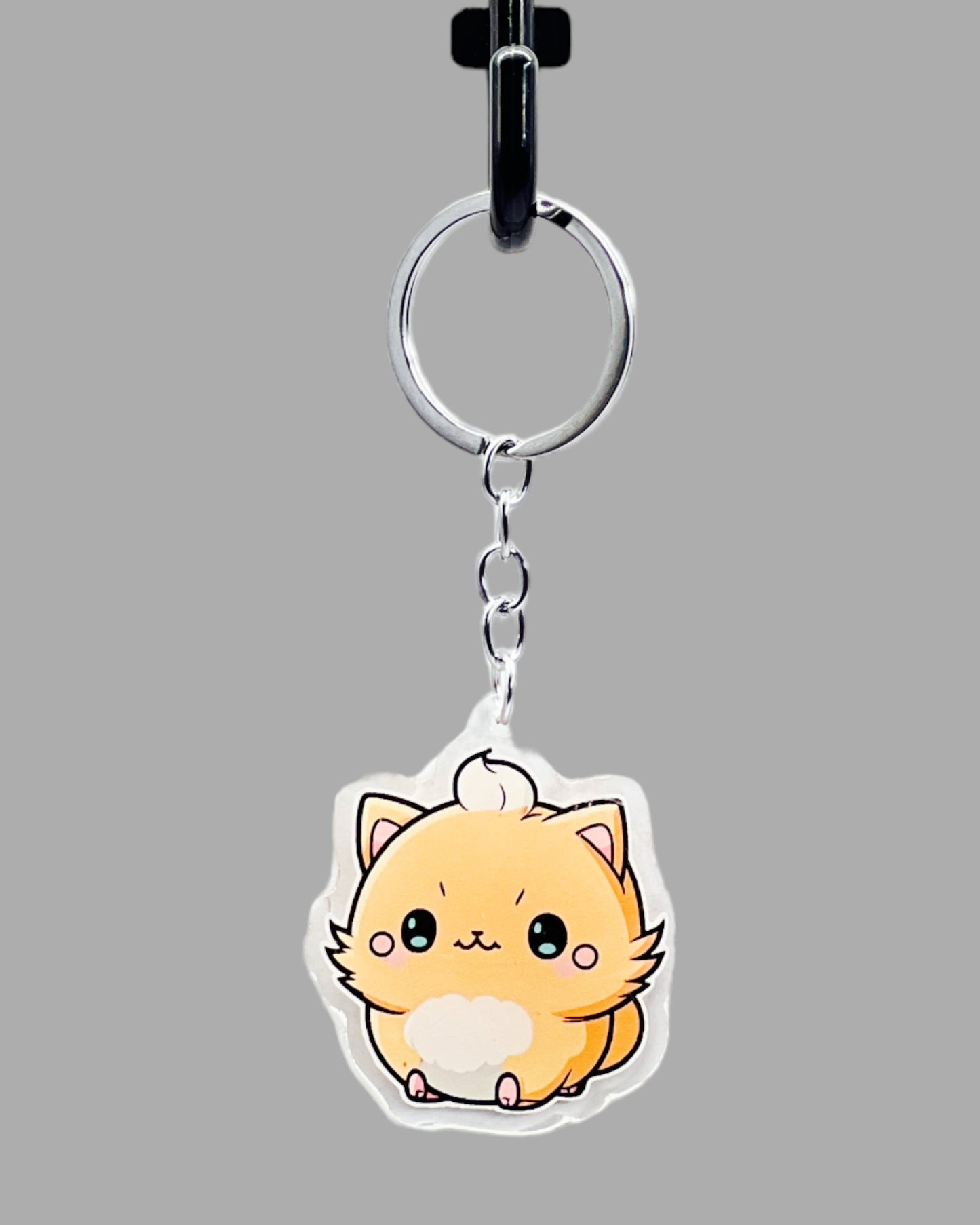 Alcapa Acrylic keychain, farm animal Cute kawaii memorial ornament, pet portrait charm gift  backpack fob, dad car décor, first day of school gift