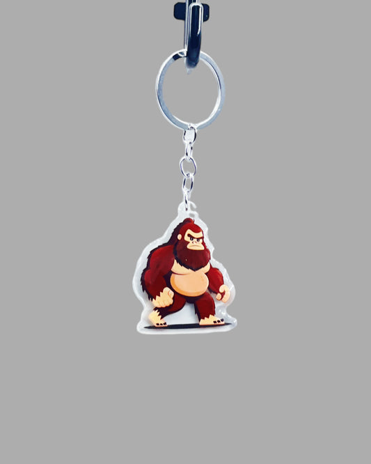 Sasquatch Acrylic keychain, Cute kawaii memorial ornament, pet portrait charm, backpack fob, dad car décor, stocking stuffer, birthday gift