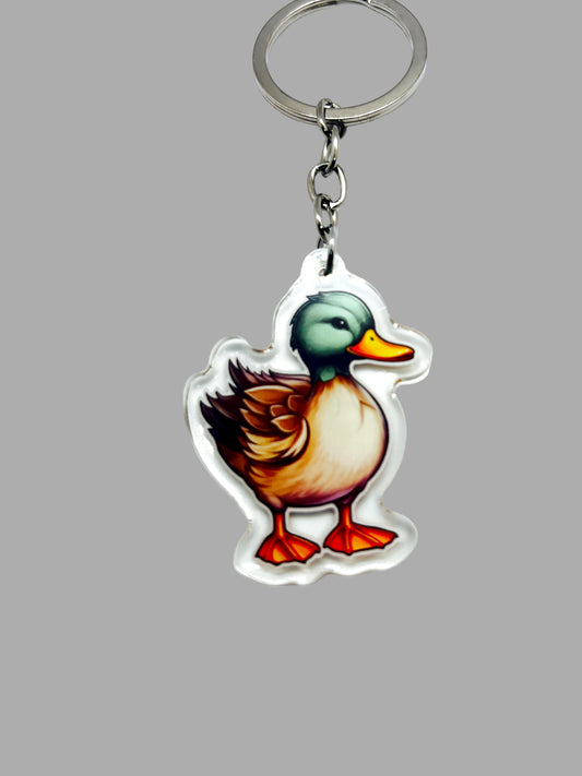 Mallard Duck Wildlife Kawaii birds Acrylic Keychain