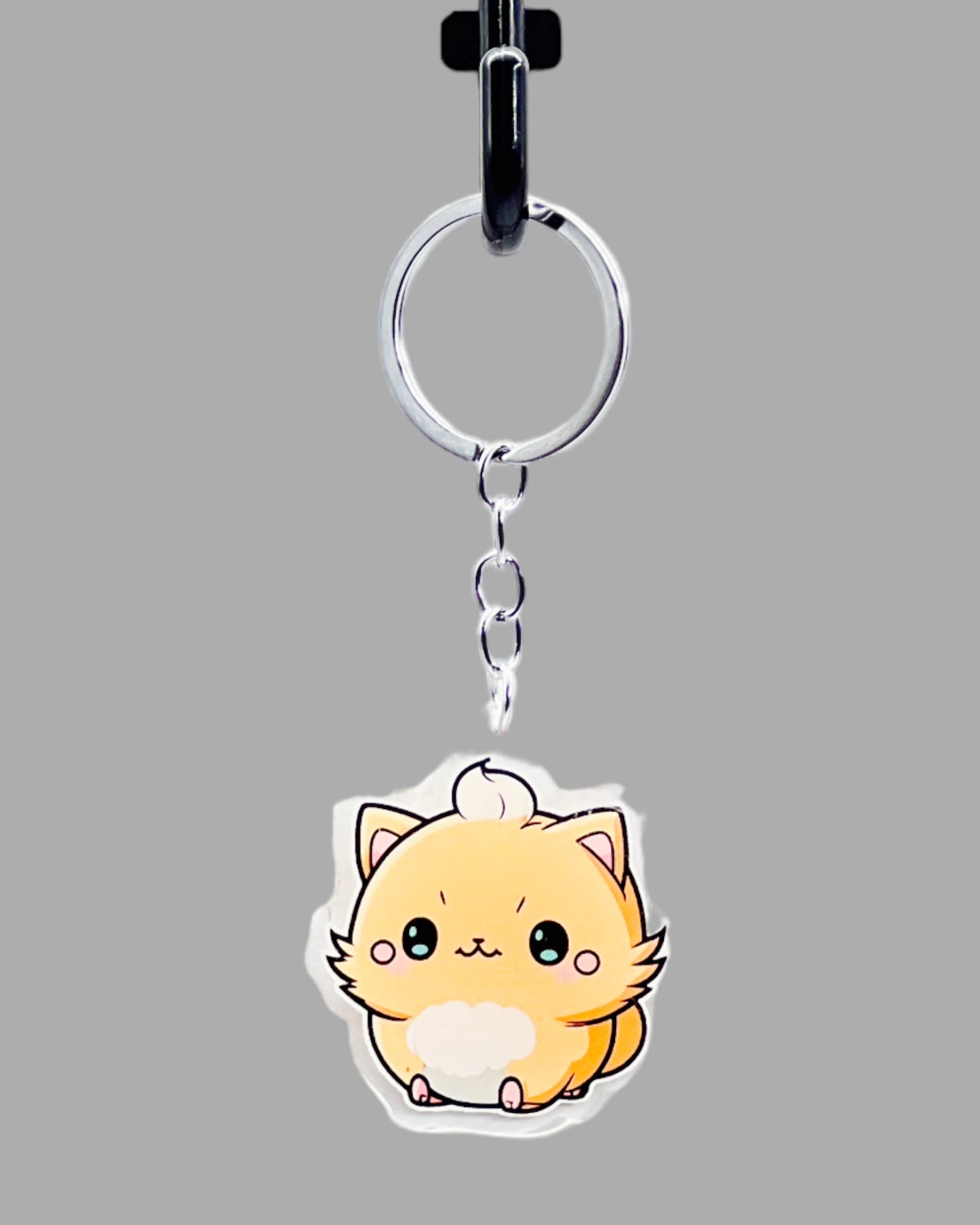 Alcapa Acrylic keychain, farm animal Cute kawaii memorial ornament, pet portrait charm gift  backpack fob, dad car décor, first day of school gift