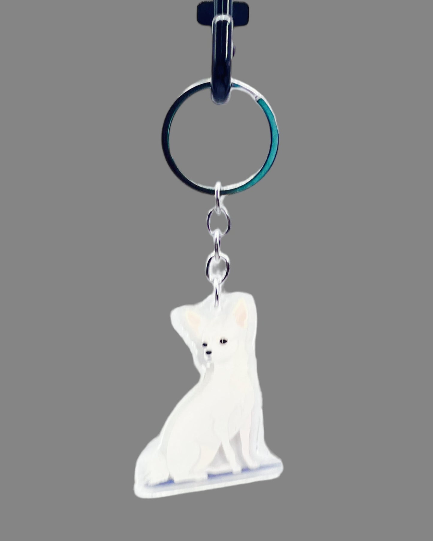 Chihuahua Acrylic Keychain Cute kawaii memorial ornament, pet portrait charm gift  backpack fob, dad car décor, dog mom