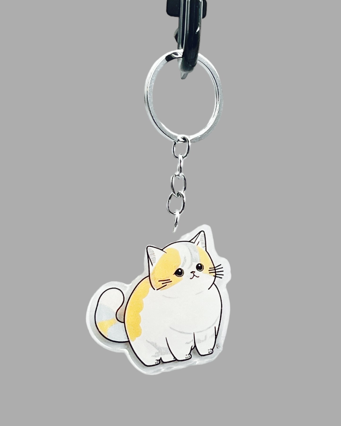 Persian Cat Acrylic Keychain, Cute kawaii memorial ornament, pet portrait charm, backpack fob, dad car décor, stocking stuffer, birthday gift