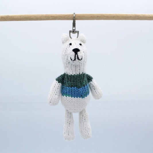 Polar Bear Keychain handmade crochet knit stuffed Doll, Montessori Play, Nursery Decor, Baby Shower Gifts . Granddaughter, niece, nephew & grandson (Copy)