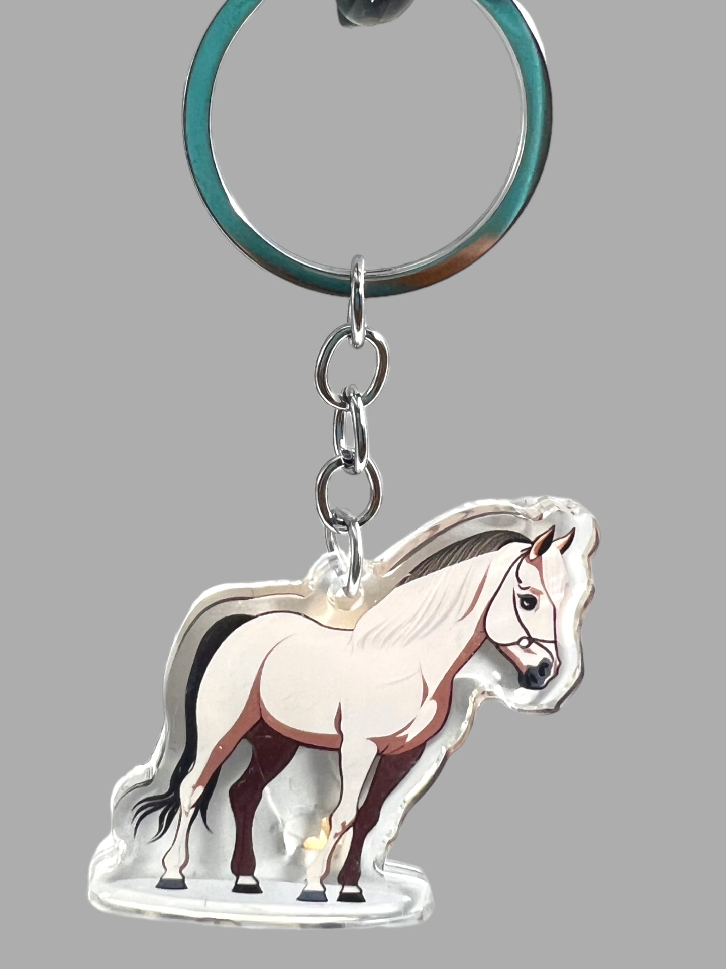 Horse Acrylic Keychain, Cute kawaii memorial ornament, pet portrait charm gift  backpack Horse Acrylic Keychain, Farm Animal Cute kawaii memorial ornament, pet portrait charm gift  backpack fob, dad car décor, first day of school gift