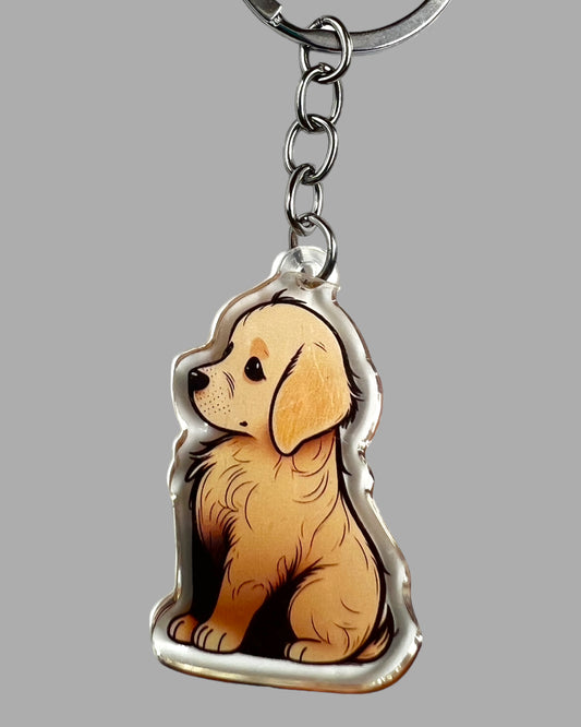 Dog  Acrylic Keychain Cute kawaii memorial ornament, pet portrait charm gift  backpack photo fob, dad car décor, dog mom gift