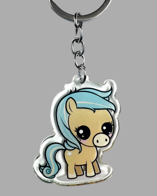 Horse Acrylic Keychain, Cute kawaii memorial ornament, pet portrait charm gift  backpack Horse Acrylic Keychain, Farm Animal Cute kawaii memorial ornament, pet portrait charm gift  backpack fob, dad car décor, first day of school gift