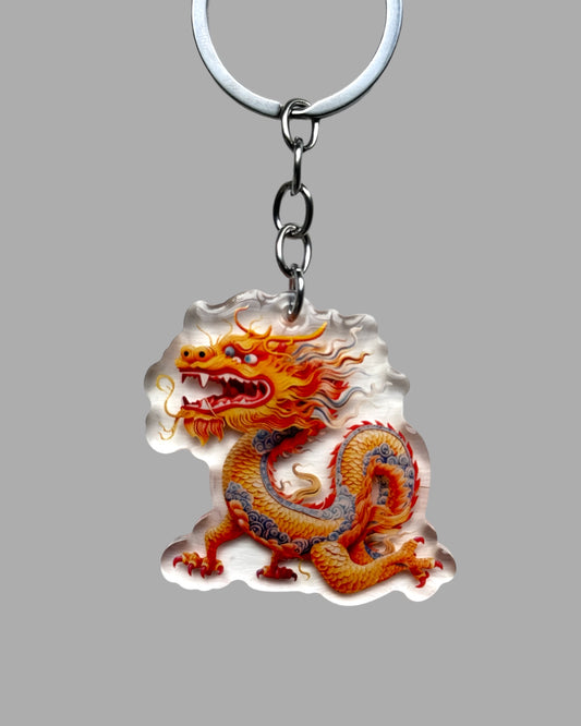 Chinese Dragon wildlife acrylic keychain