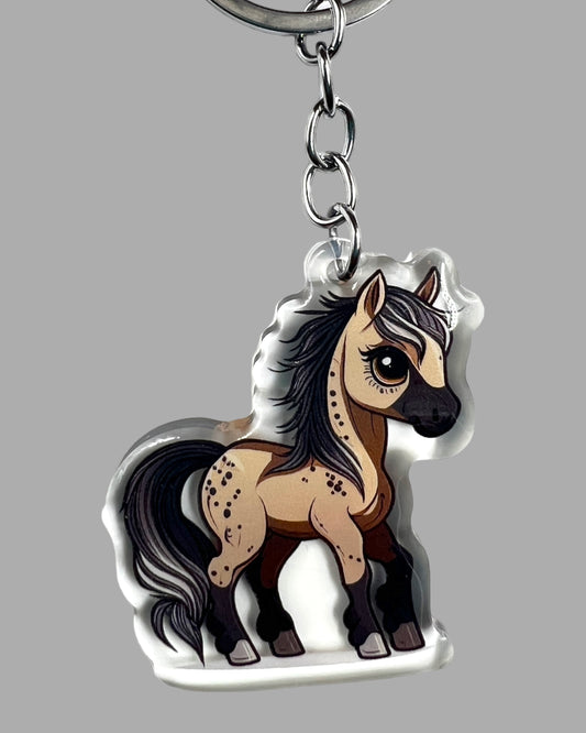 Horse Acrylic Keychain, Cute kawaii memorial ornament, pet portrait charm gift  backpack Horse Acrylic Keychain, Farm Animal Cute kawaii memorial ornament, pet portrait charm gift  backpack fob, dad car décor, first day of school gift