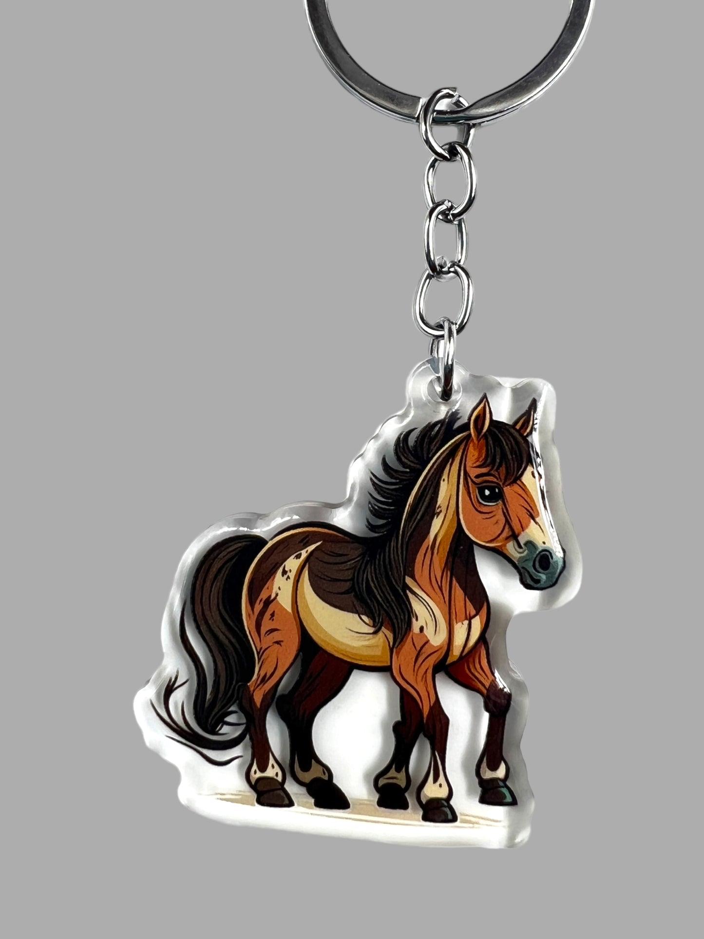 Horse Acrylic Keychain, Cute kawaii memorial ornament, pet portrait charm gift  backpack Horse Acrylic Keychain, Farm Animal Cute kawaii memorial ornament, pet portrait charm gift  backpack fob, dad car décor, first day of school gift