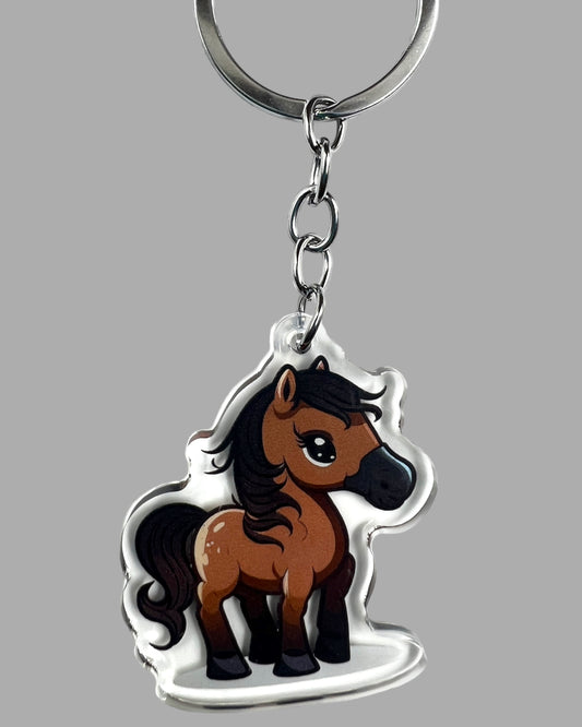 Horse Acrylic Keychain, Cute kawaii memorial ornament, pet portrait charm gift  backpack Horse Acrylic Keychain, Farm Animal Cute kawaii memorial ornament, pet portrait charm gift  backpack fob, dad car décor, first day of school gift