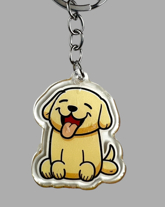 Dog  Acrylic Keychain Cute kawaii memorial ornament, pet portrait charm gift  backpack photo fob, dad car décor, dog mom gift