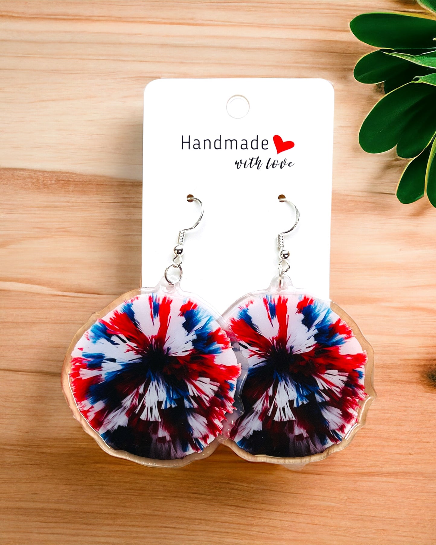 Pom-Pom Acrylic earrings, funky weird earrings, quirky earrings, cool funny earrings, gift for her, birthday gift,  Christmas stocking stuffer