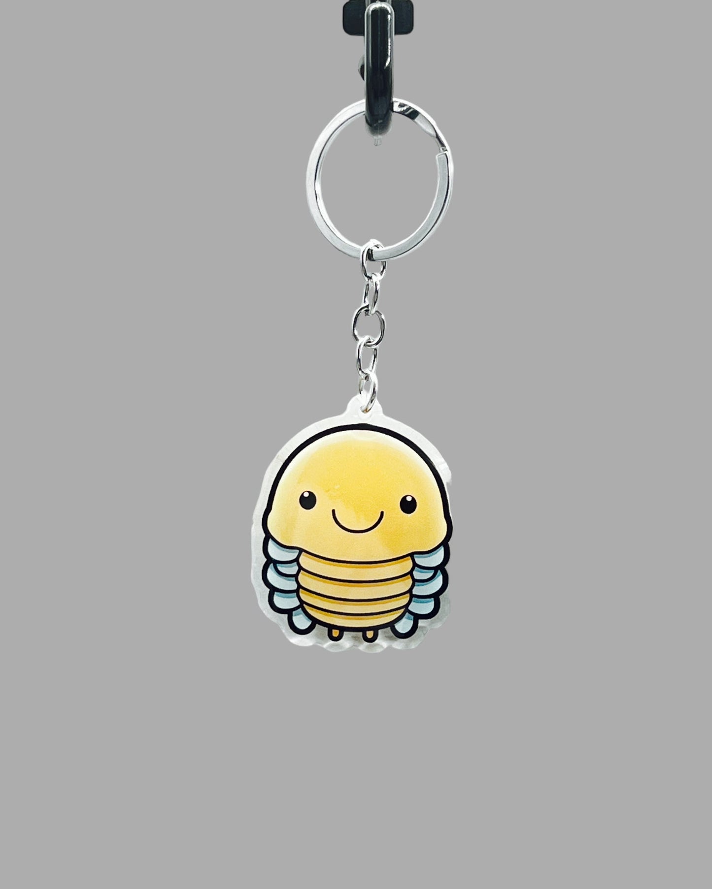 Isopod Wildlife Acrylic Keychain, Cute kawaii memorial ornament, pet portrait charm gift  backpack fob, dad car décor, first day of school gift