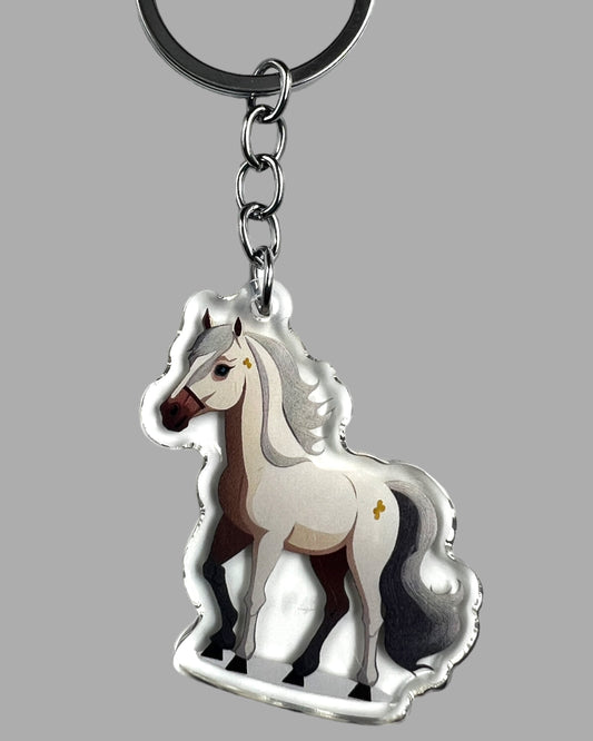 Horse Acrylic Keychain, Cute kawaii memorial ornament, pet portrait charm gift  backpack Horse Acrylic Keychain, Farm Animal Cute kawaii memorial ornament, pet portrait charm gift  backpack fob, dad car décor, first day of school gift