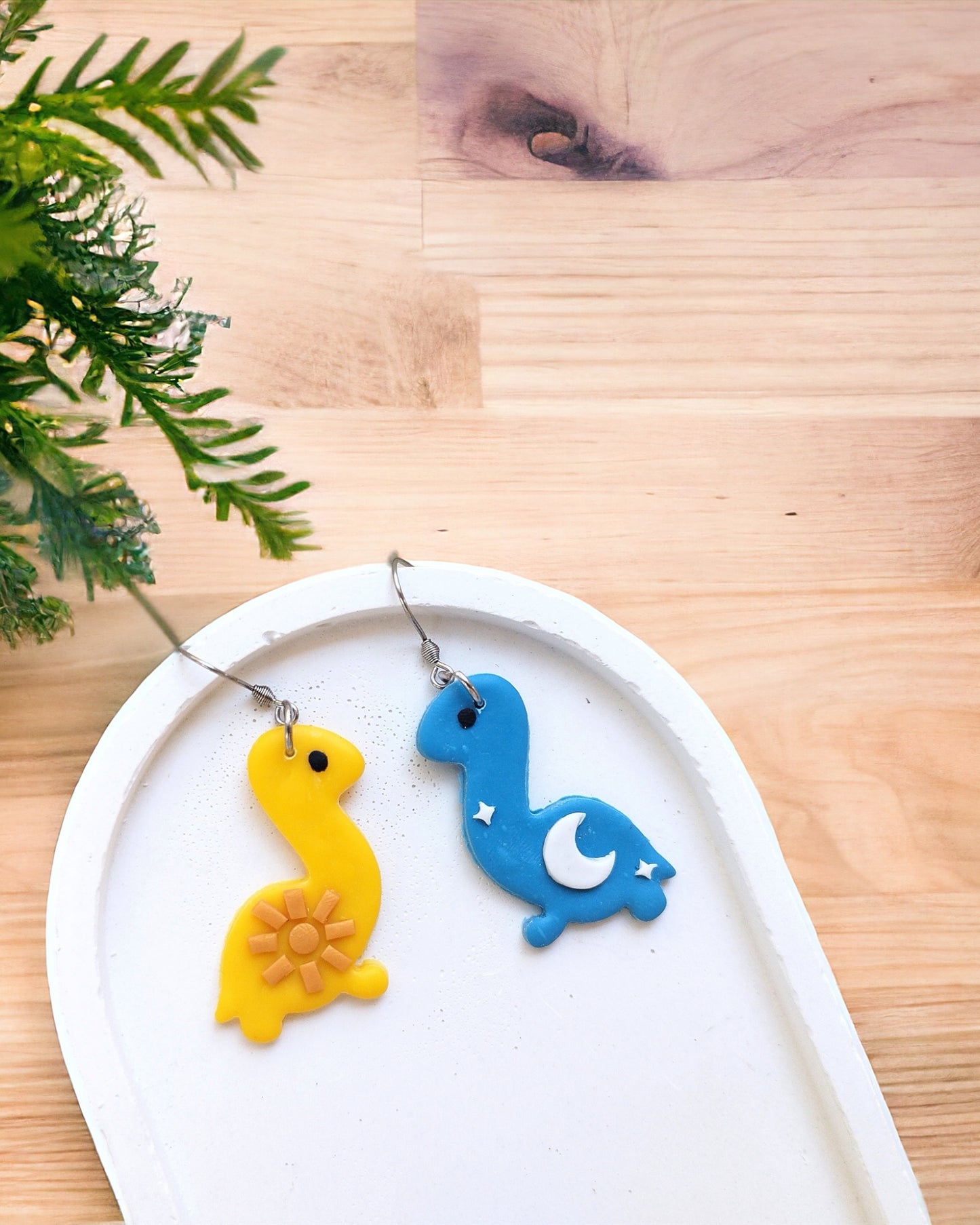 Dinosaur triceratops trex polymer clay earrings, cute girls earrings, birthday Christmas gift for best friend, stocking stuffer for her