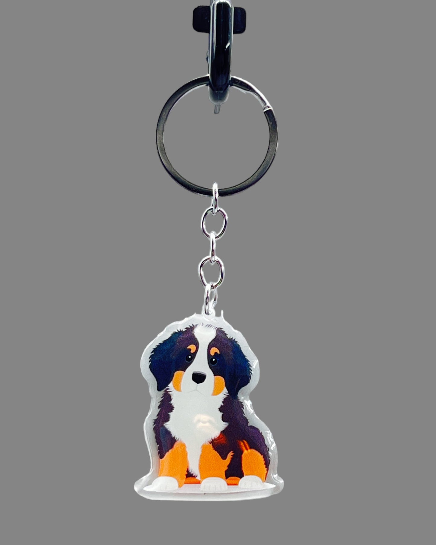 Standard Schnauzer Dog Acrylic keychain, Cute kawaii memorial ornament, pet portrait charm gift, backpack fob, dad car décor, dog mom gift