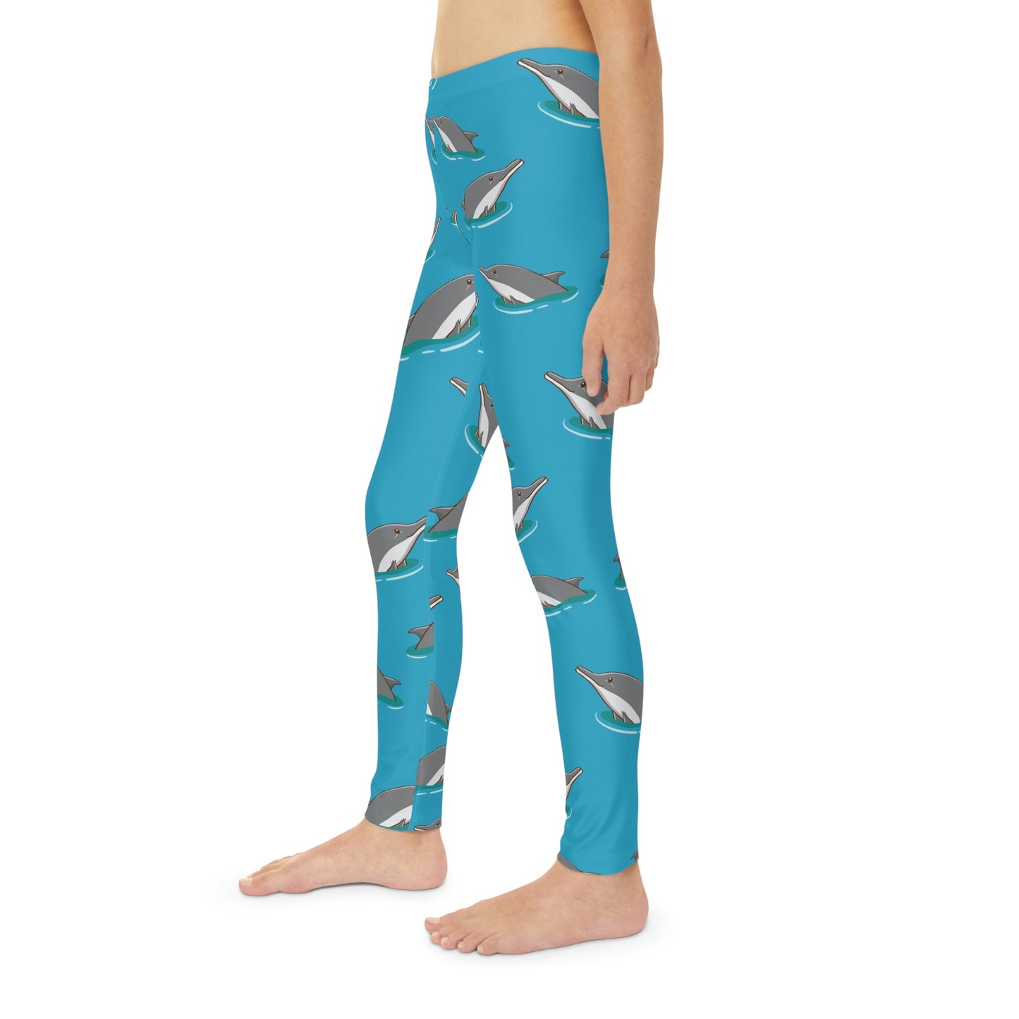 Dolphin, Ocean, Beach Youth Leggings,  One of a Kind Gift - Unique Workout Activewear tights for  kids fitness, Daughter, Niece  Christmas Gift