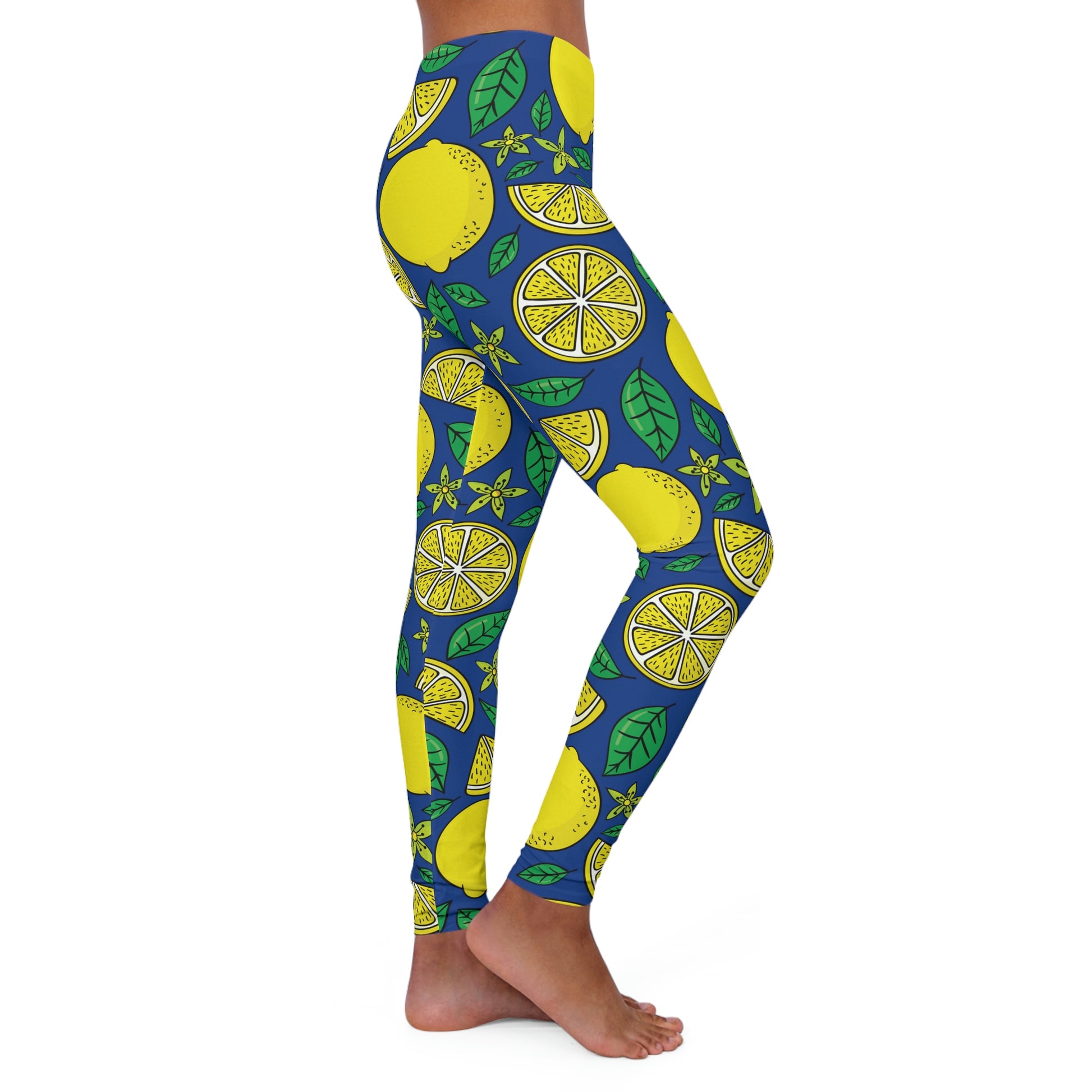 Women's Lemon Summer Leggings . One of a Kind Workout Activewear tight –  Vimbai Madya