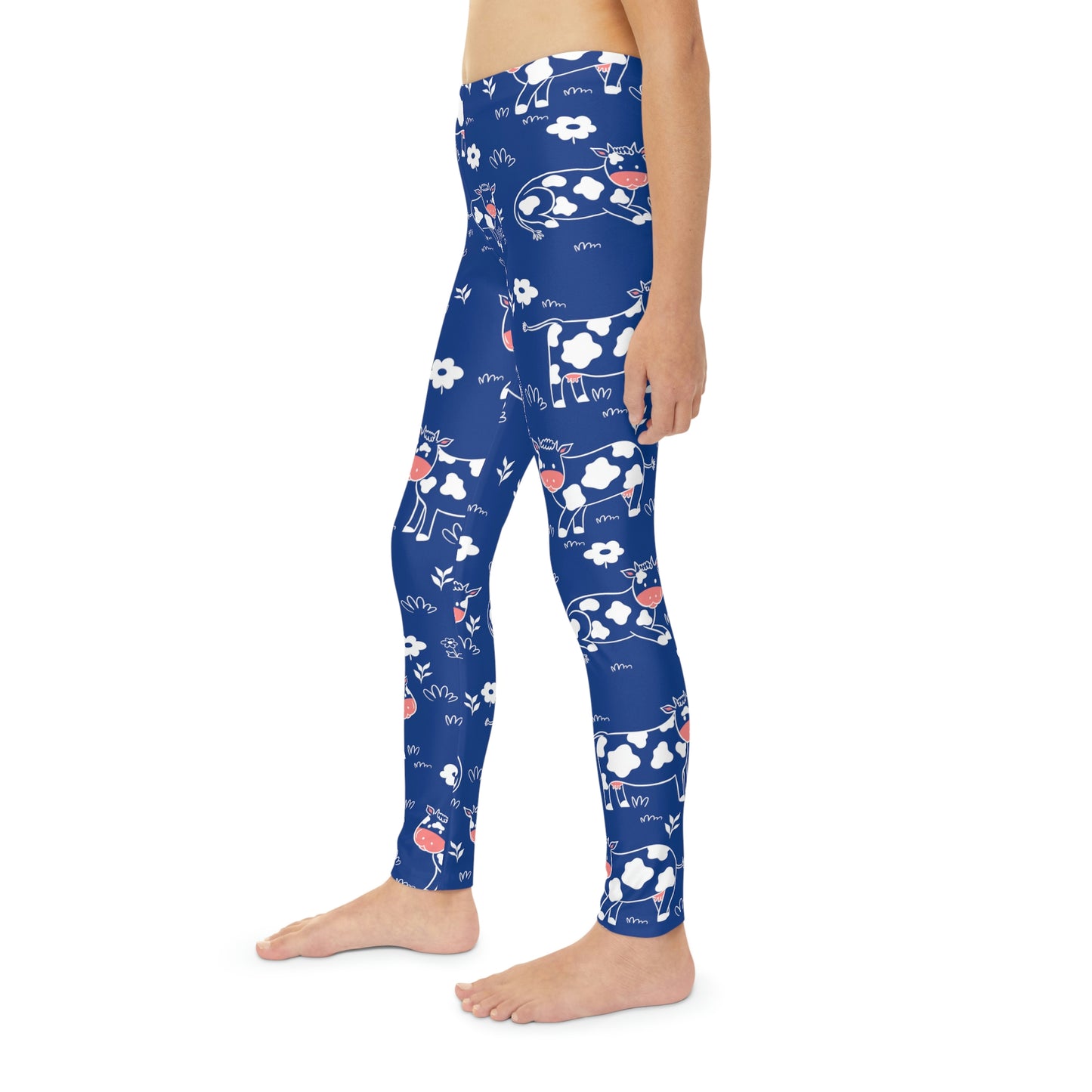 Cow Youth Leggings,  One of a Kind Gift - Unique Workout Activewear tights for  kids Fitness , Daughter, Niece  Christmas Gift