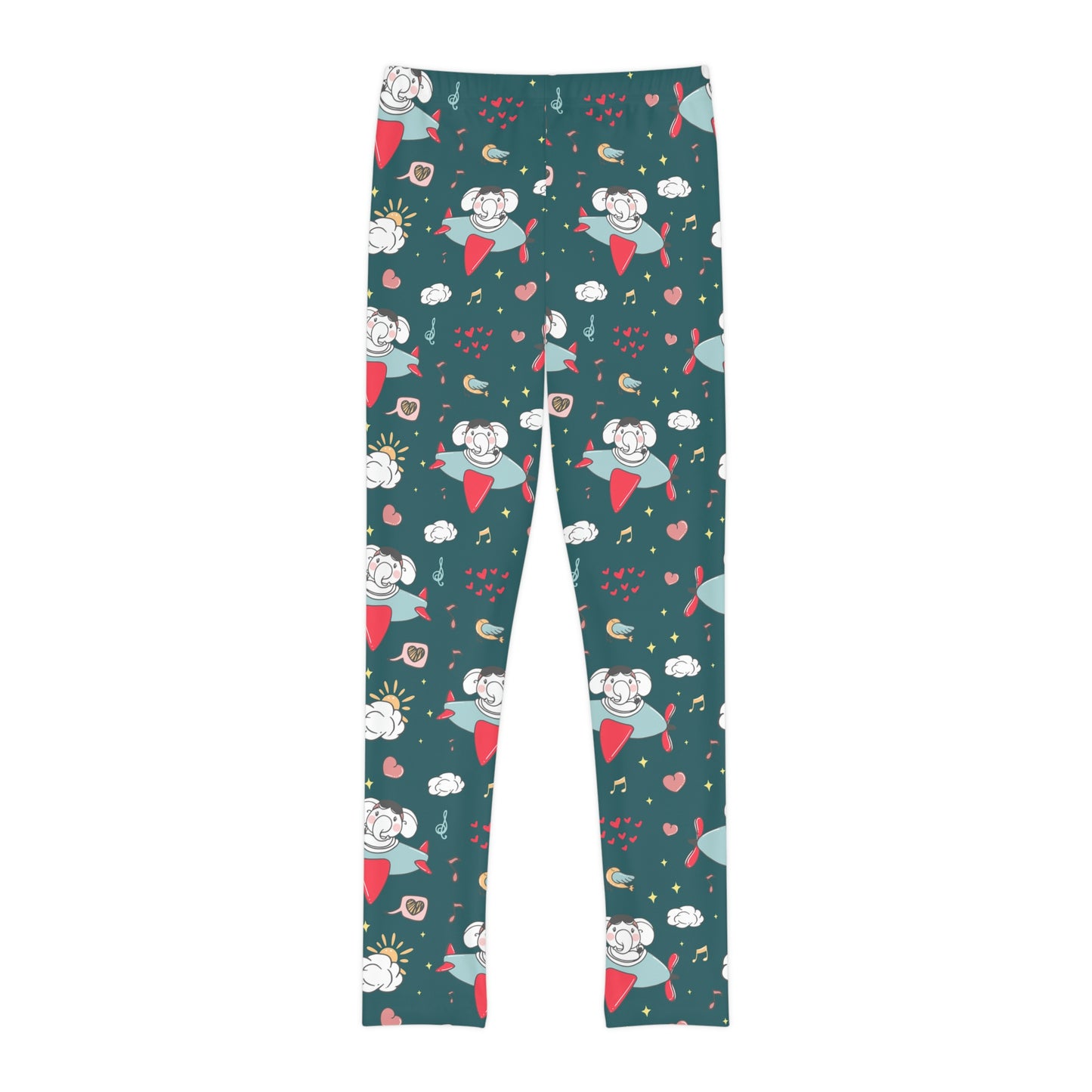 Elephant animal kingdom, Safari Youth Leggings,  One of a Kind Gift - Unique Workout Activewear tights for kids, Daughter, Niece  Christmas Gift