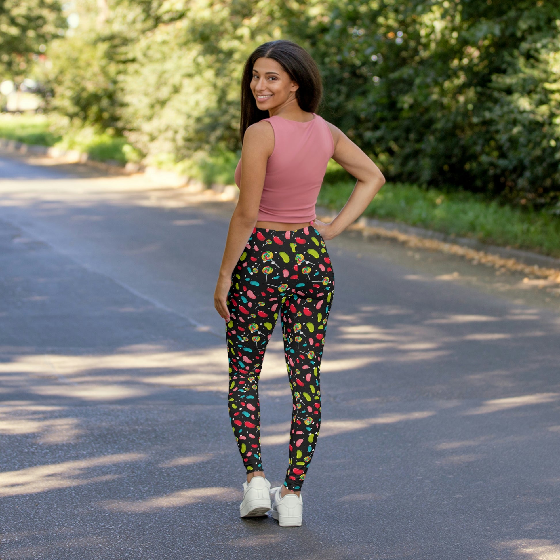 Women's Candy Summer Leggings . One of a Kind Workout Activewear tight –  Vimbai Madya