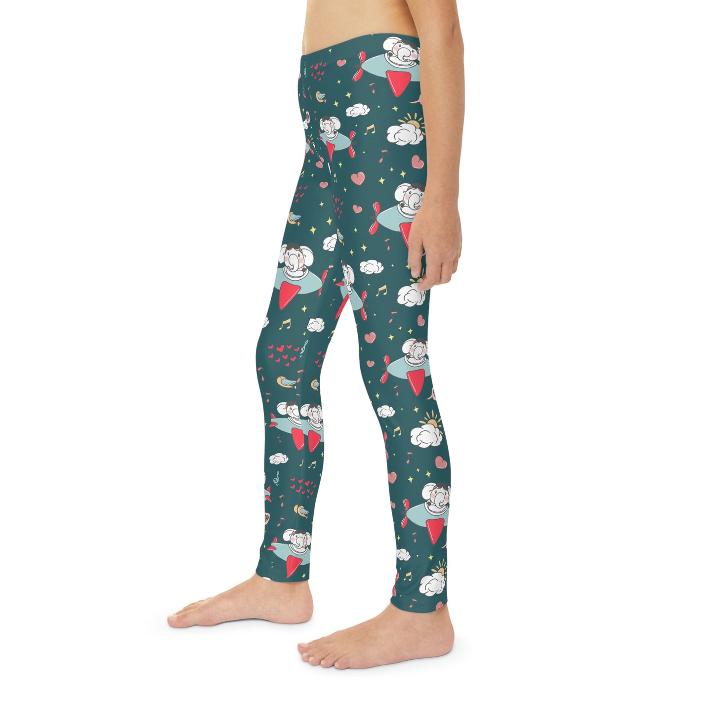 Elephant animal kingdom, Safari Youth Leggings,  One of a Kind Gift - Unique Workout Activewear tights for kids, Daughter, Niece  Christmas Gift