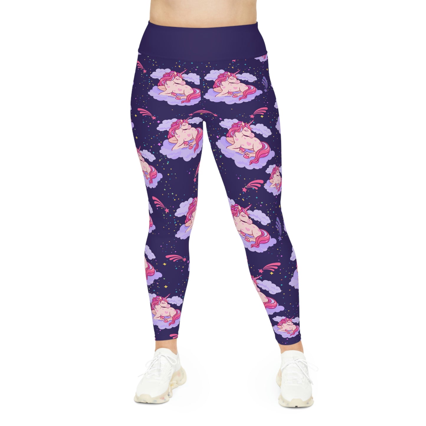 Unicorn Plus Size Leggings One of a Kind Gift - Unique Workout Activewear tights for Mom fitness, Mothers Day, Girlfriend Christmas Gift