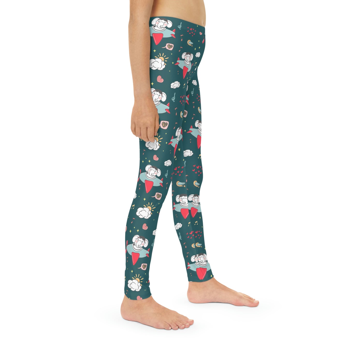 Elephant animal kingdom, Safari Youth Leggings,  One of a Kind Gift - Unique Workout Activewear tights for kids, Daughter, Niece  Christmas Gift