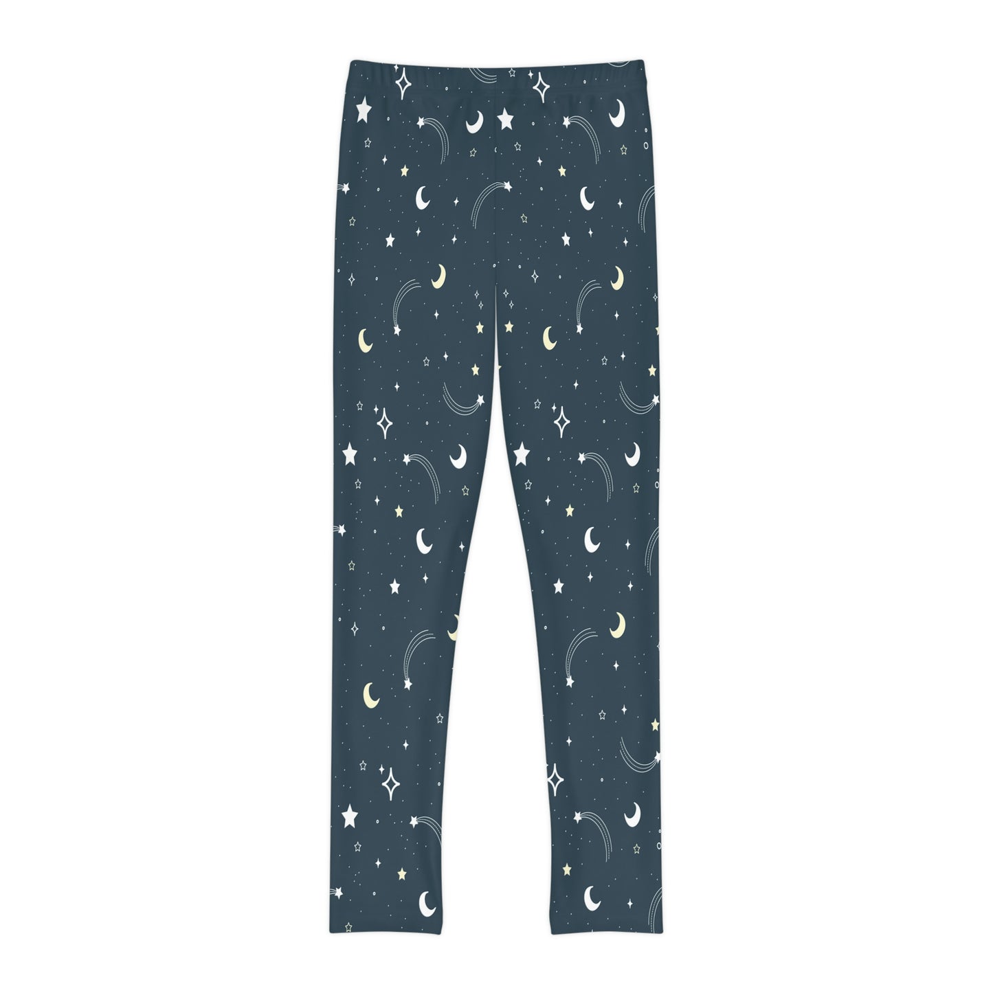 Galaxy, Moon and stars Celestial Youth Leggings, One of a Kind Gift - Unique Workout Activewear tights for kids, Daughter, Niece  Christmas Gift