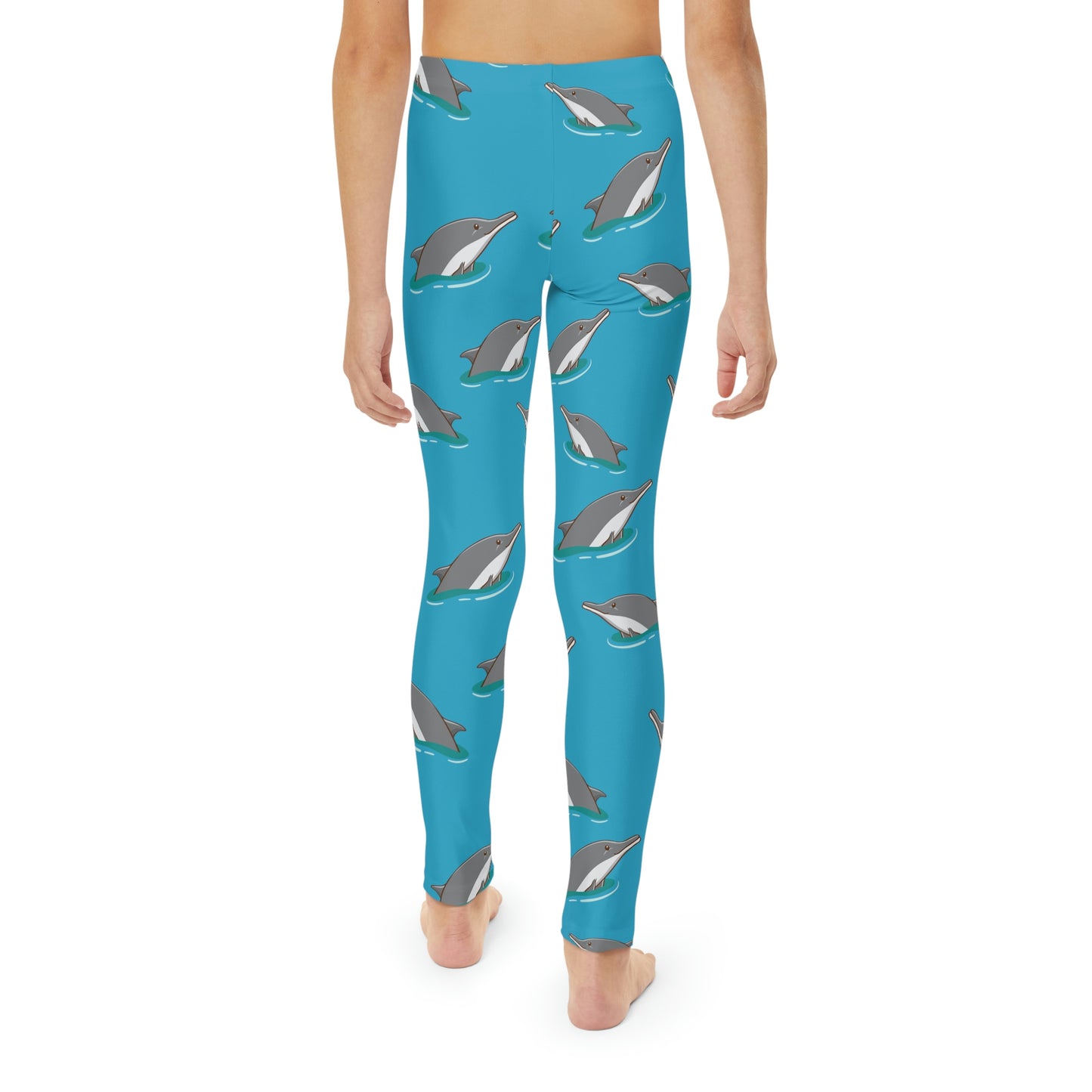 Dolphin, Ocean, Beach Youth Leggings,  One of a Kind Gift - Unique Workout Activewear tights for  kids fitness, Daughter, Niece  Christmas Gift