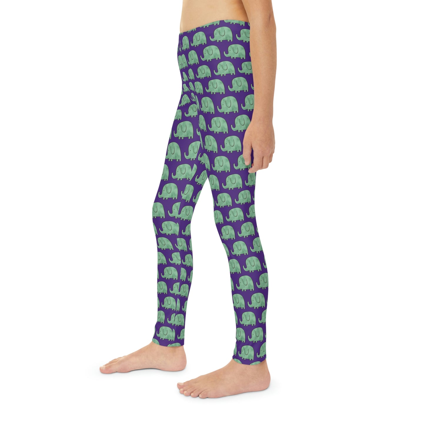 Elephant animal kingdom, Safari Youth Leggings,  One of a Kind Gift - Unique Workout Activewear tights for kids, Daughter, Niece  Christmas Gift