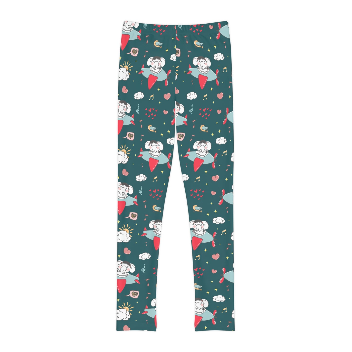 Elephant animal kingdom, Safari Youth Leggings,  One of a Kind Gift - Unique Workout Activewear tights for kids, Daughter, Niece  Christmas Gift